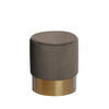 TABURETKA, drevo, textil, kompozitné drevo, 35/42 cm - zlatá/taupe, Basics, drevo/kompozitné drevo (35/42cm)