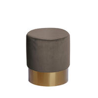 TABURETKA, drevo, textil, kompozitné drevo, 35/42 cm - zlatá/taupe, Basics, drevo/kompozitné drevo (35/42cm)
