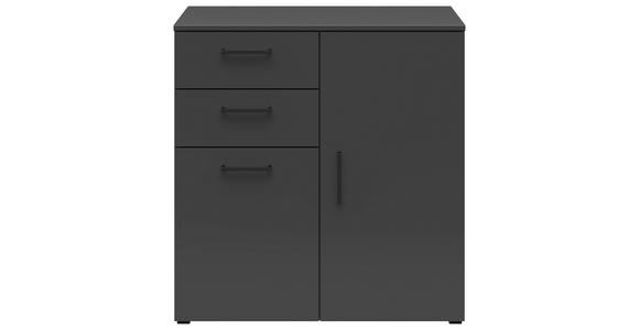 KOMMODE 80/83/52 cm in Graphitfarben - Anthrazit/Schwarz, MODERN, Holzwerkstoff/Kunststoff (80/83/52cm) - Carryhome