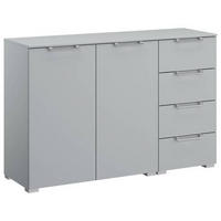 SIDEBOARD  in 120/81/42 cm  - Silberfarben/Hellgrau, Design, Holzwerkstoff/Kunststoff (120/81/42cm) - Novel
