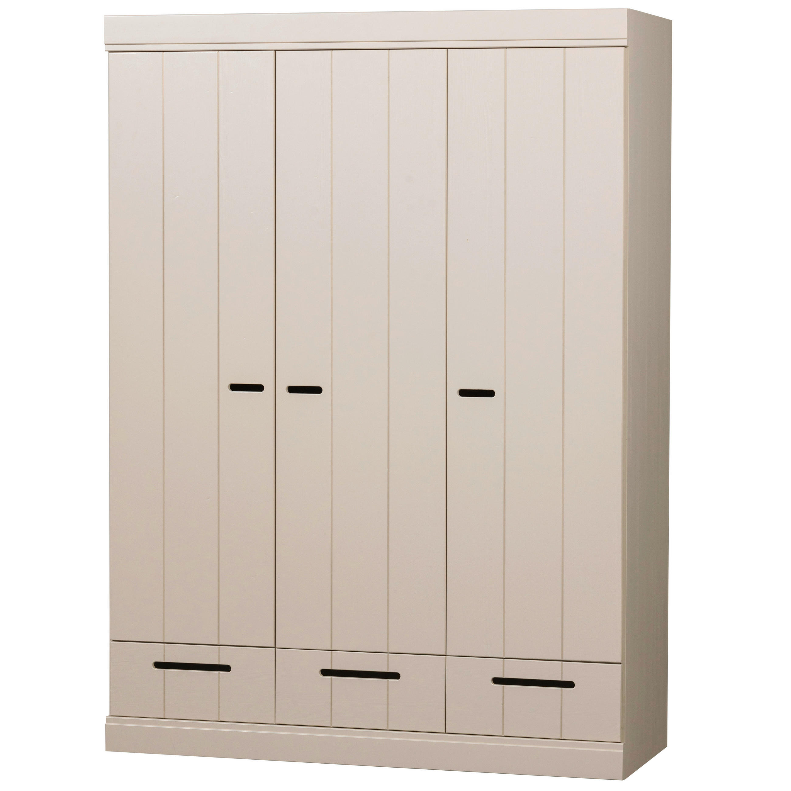DREHTÜRENSCHRANK 140/195/53 cm 3-türig Hellgrau  - Hellgrau, Design, Holz (140/195/53cm) - Livetastic