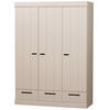 DREHTÜRENSCHRANK 140/195/53 cm 3-türig Hellgrau  - Hellgrau, Design, Holz (140/195/53cm) - Livetastic