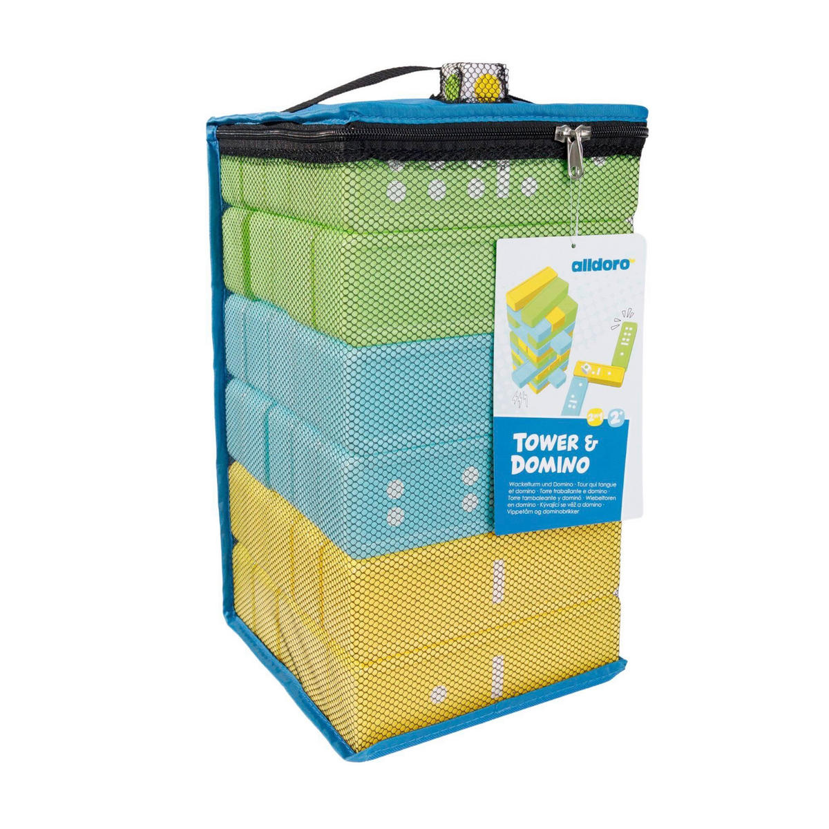 DOMINO - Türkis/Gelb, Basics, Kunststoff (43cm) - alldoro