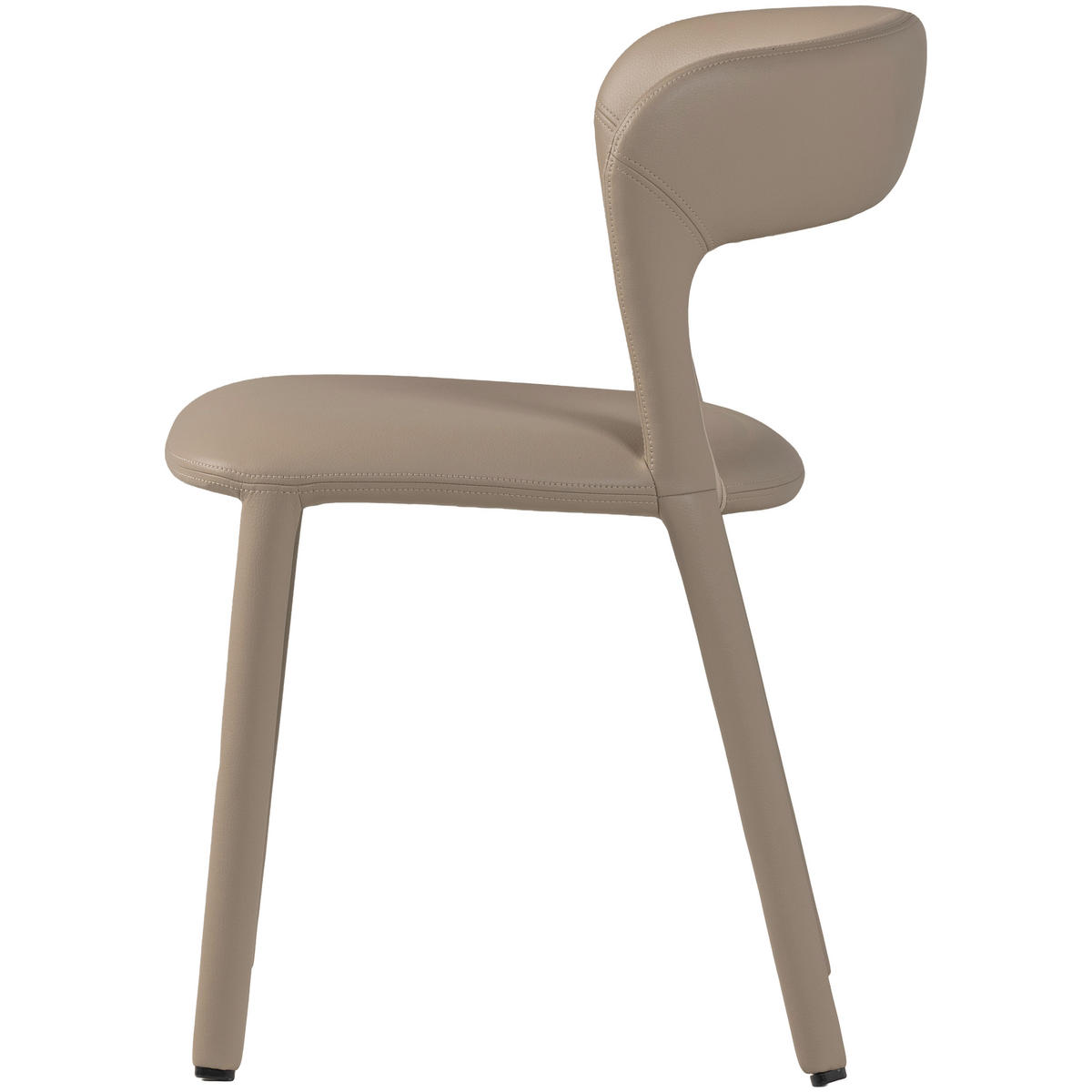 STUHL-SET 2 Stück  in Lederlook  - Sandfarben/Hellbraun, MODERN, Kunststoff/Textil (51cm) - Livetastic