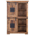HIGHBOARD  in 95/145/45 cm  - Schwarz/Naturfarben, ROMANTIK / LANDHAUS, Holz/Metall (95/145/45cm) - Landscape