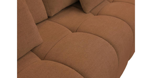 BOXSPRINGSOFA in Chenille Rostfarben  - Rostfarben/Schwarz, MODERN, Kunststoff/Textil (210/72/105cm) - Cantus