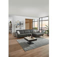 ECKSOFA Anthrazit Echtleder Kopfteilverstellung  - Anthrazit/Schwarz, Design, Leder/Metall (323/179cm) - Dieter Knoll