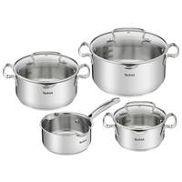 Kochtopfset 7-tlg. Edelstahl  - Edelstahlfarben, Basics, Glas/Metall (54/30/54cm) - Tefal