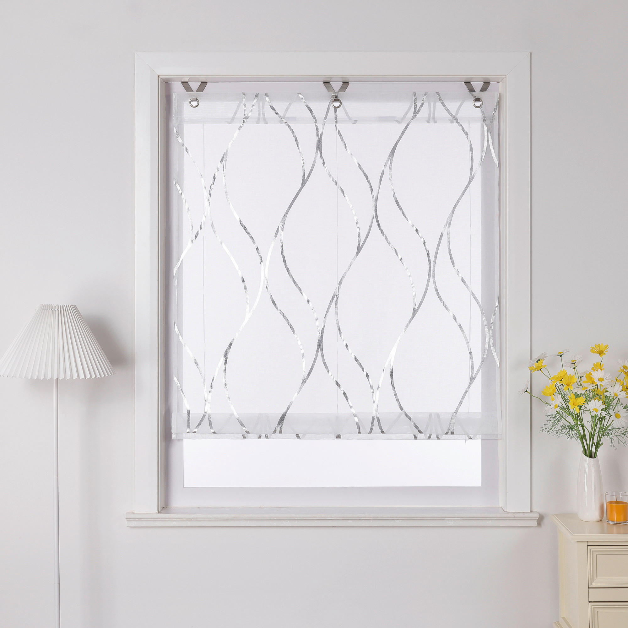 DEKOROLLO  transparent  60/130 cm    - Weiß Hochglanz, Basics, Textil (60/130cm)