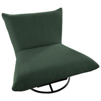 RELAXSESSEL in Textil Dunkelgrün  - Dunkelgrün/Schwarz, Design, Textil/Metall (100/78/96cm) - Livetastic