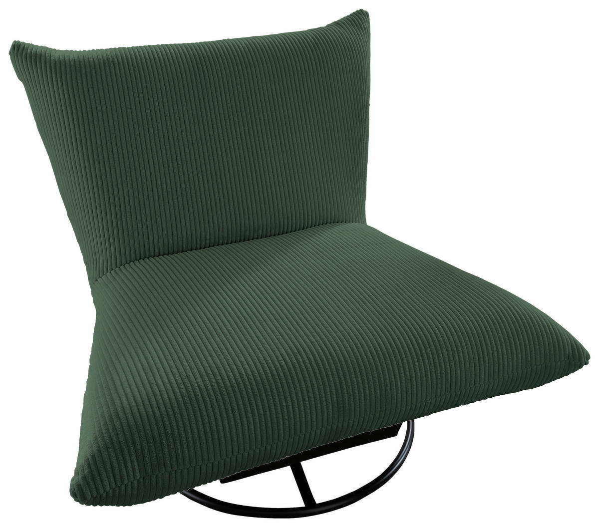 RELAXSESSEL in Textil Dunkelgrün  - Dunkelgrün/Schwarz, Design, Textil/Metall (100/78/96cm) - Livetastic