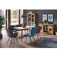 ESSTISCH in Holz, Metall 160/90/76 cm  - Schwarz/Akaziefarben, Natur, Holz/Metall (160/90/76cm) - Carryhome