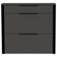 SCHUHSCHRANK Anthrazit, Schwarz  - Anthrazit/Schwarz, Design, Holzwerkstoff/Kunststoff (104/96/34cm) - Dieter Knoll