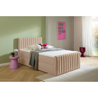 BOXBETT 120/200 cm  in Beige  - Beige/Schwarz, KONVENTIONELL, Kunststoff/Textil (120/200cm) - Boxxx
