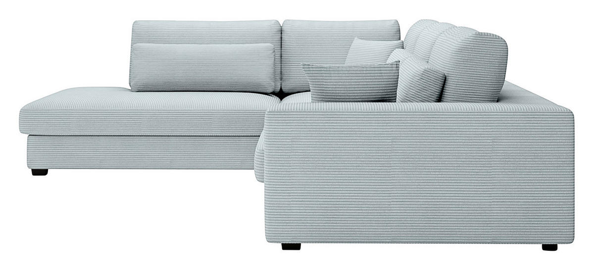 ECKSOFA in Cord Pastellgrün  250/314 cm  - Pastellgrün/Schwarz, KONVENTIONELL, Kunststoff/Textil (250/314cm) - Carryhome