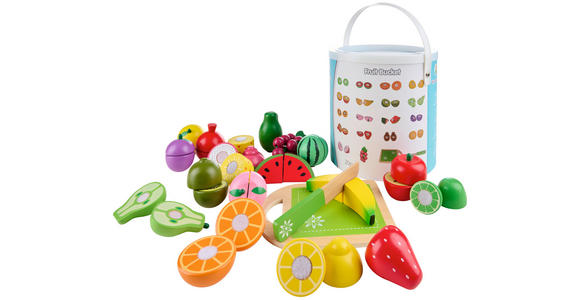 SCHNEIDESET OBST  - Multicolor, Basics, Holz/Holzwerkstoff - My Baby Lou