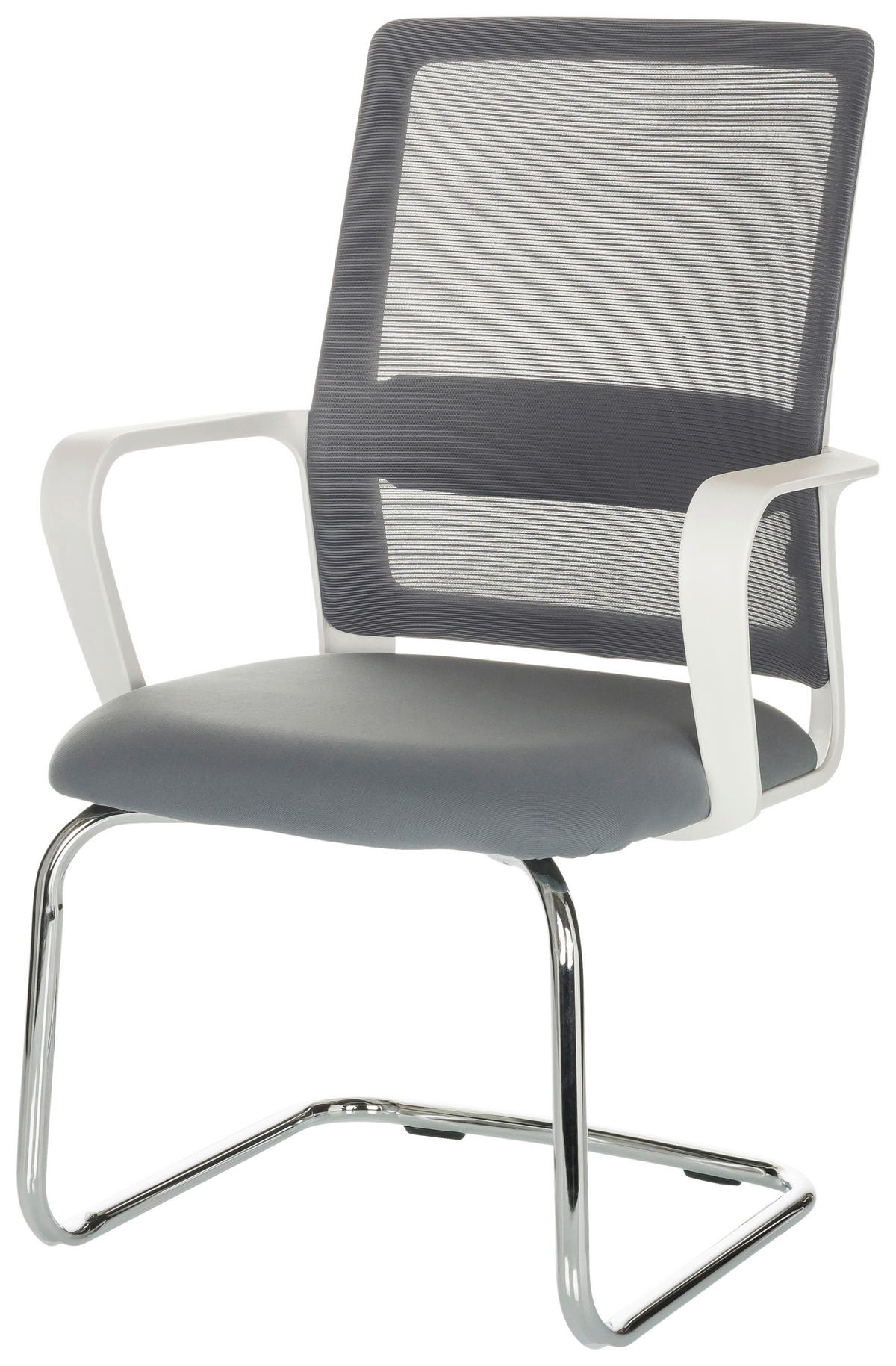 KONFERENČNÍ ŽIDLE - bílá/šedá, Basics, kov/textil (60/97-98/60cm) - MID.YOU