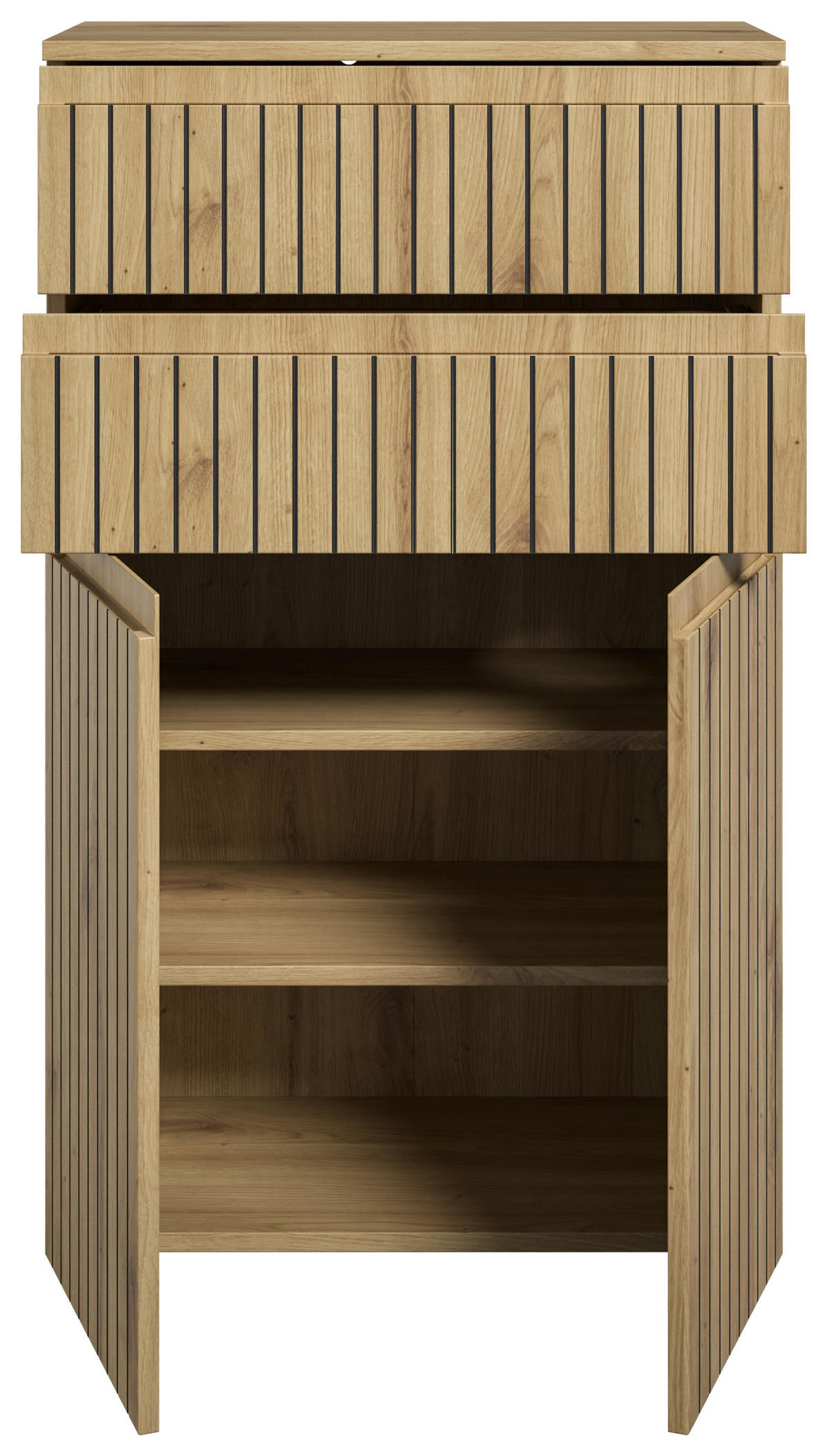 MIDISCHRANK 60/100/31 cm  - Schwarz/Eiche Artisan, MODERN, Holzwerkstoff/Kunststoff (60/100/31cm) - MID.YOU