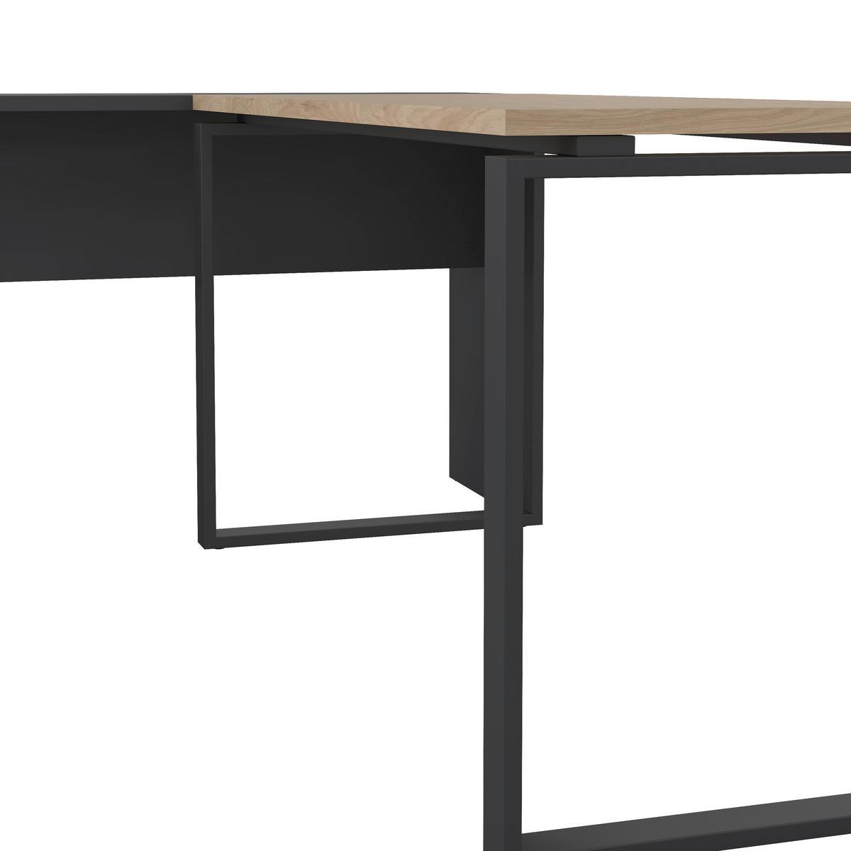 SCHREIBTISCHKOMBINATION Grau, Eichefarben  - Eichefarben/Grau, MODERN, Holzwerkstoff (160/100/75,6cm) - MID.YOU