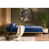 CHAISELONGUE Samt Blau  - Blau/Naturfarben, MODERN, Holz/Textil (180/42/75cm) - Livetastic