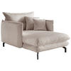 XXL-SESSEL Cord Beige    - Beige/Schwarz, MODERN, Textil/Metall (111/101/167cm) - Livetastic