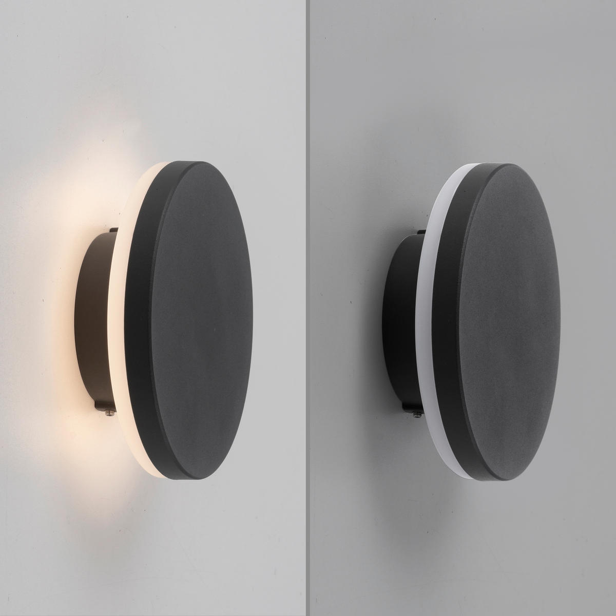 NÁSTENNÉ LED SVIETIDLO, 15/5/15 cm - antracitová, Design, kov/plast (15/5/15cm)