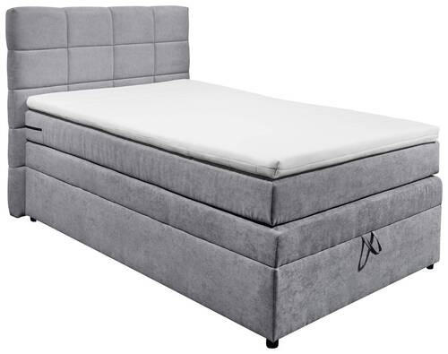 BOXSPRINGBETT 120/200 cm  in Hellgrau  - Hellgrau, KONVENTIONELL, Kunststoff (120/200cm) - MID.YOU