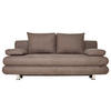 SCHLAFSOFA Mikrofaser Braun  - Chromfarben/Braun, Design, Kunststoff/Textil (196/74/90cm) - Carryhome