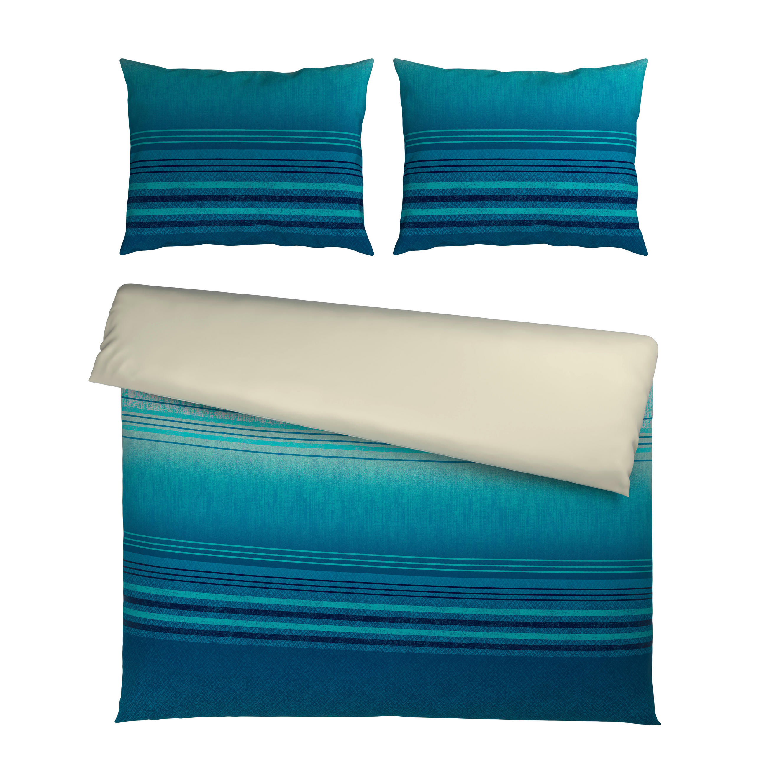 Lenjerie De Pat Cu Două Fețe 220/200 cm  - albastru, textil (220/200cm) - Novel