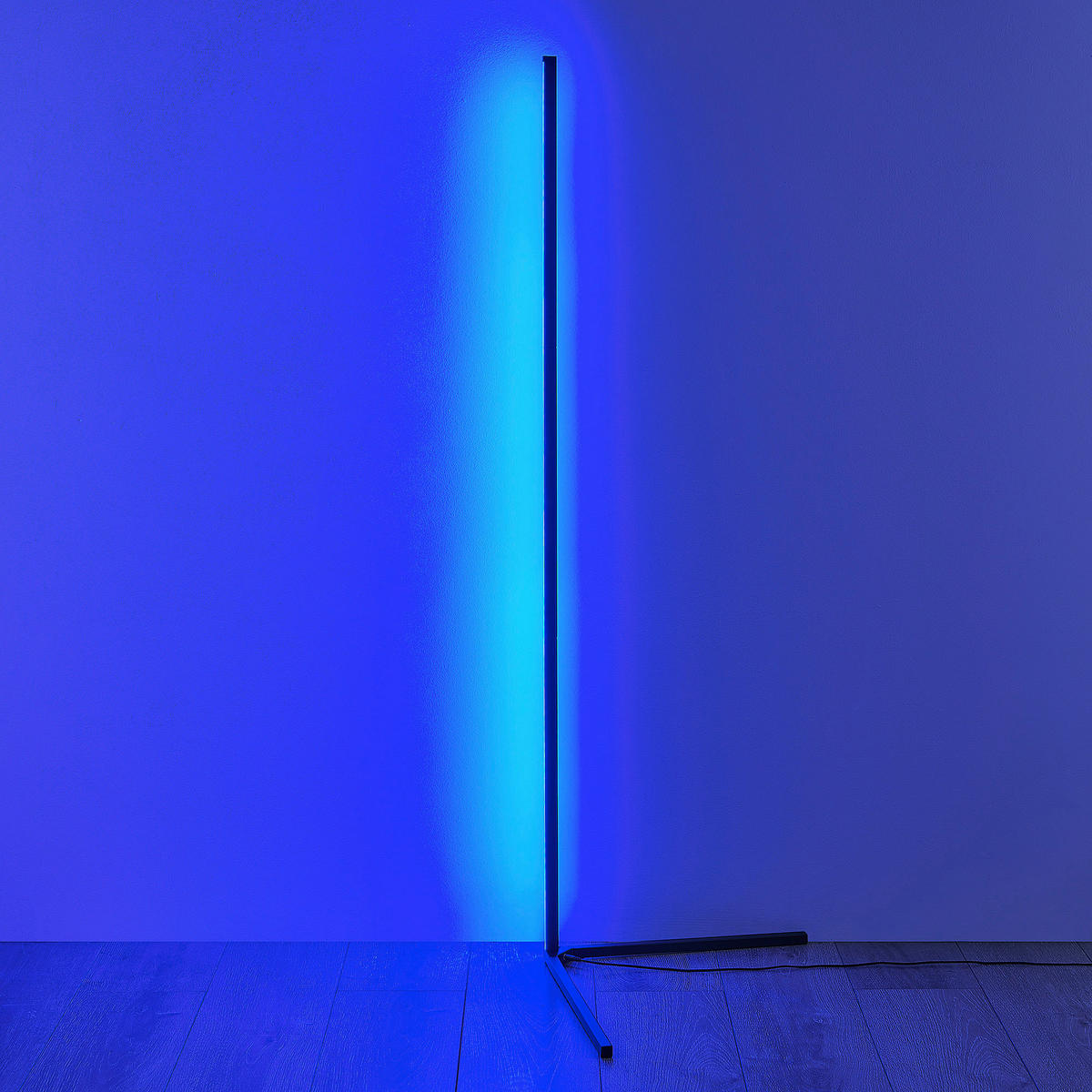 LED STOJACÍ LAMPA, 43/141 cm  - černá, Trend, kov (43/141cm)