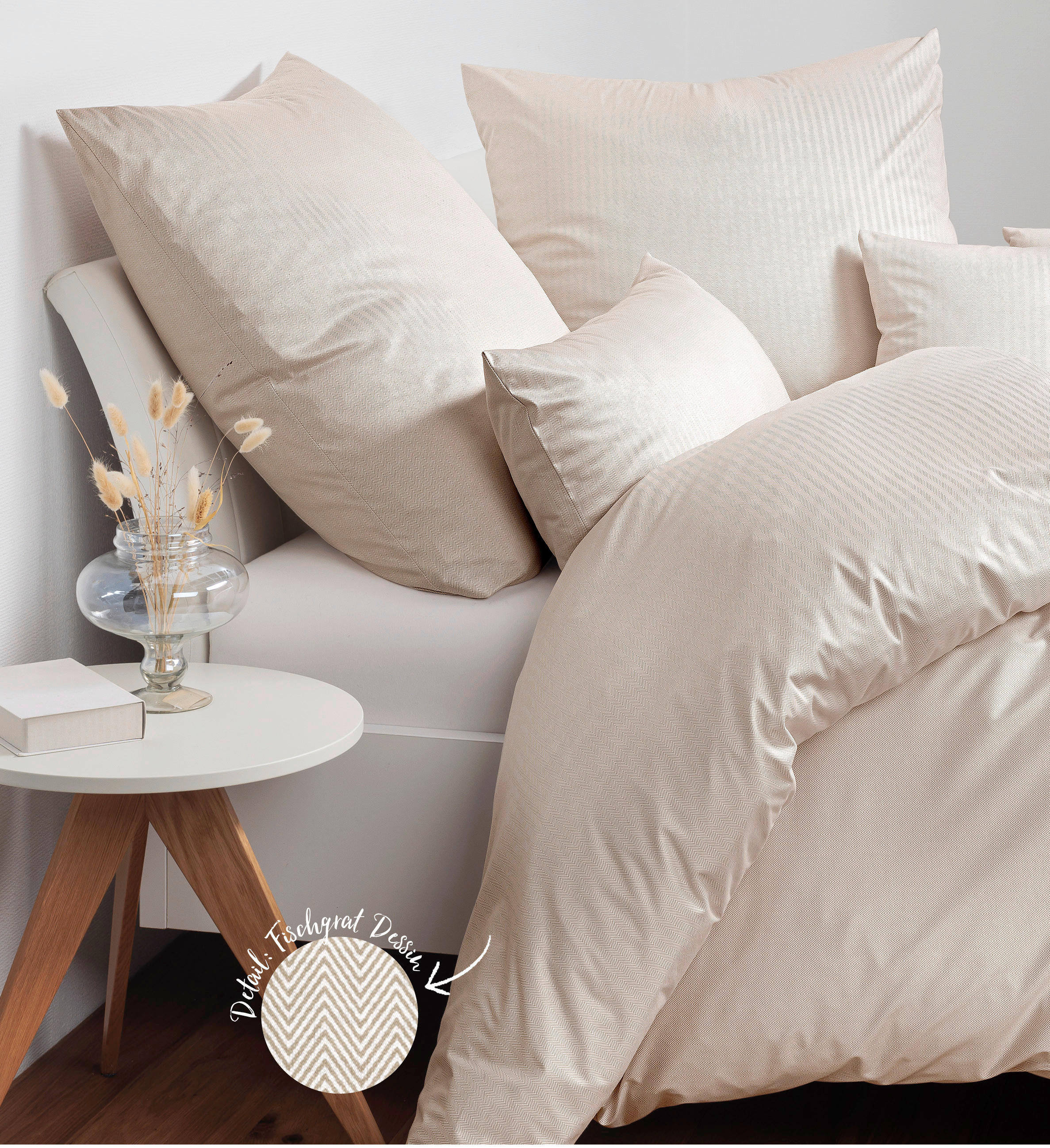 BETTWÄSCHE 135/200 cm  - Naturfarben, Design, Textil (135/200cm) - Janine