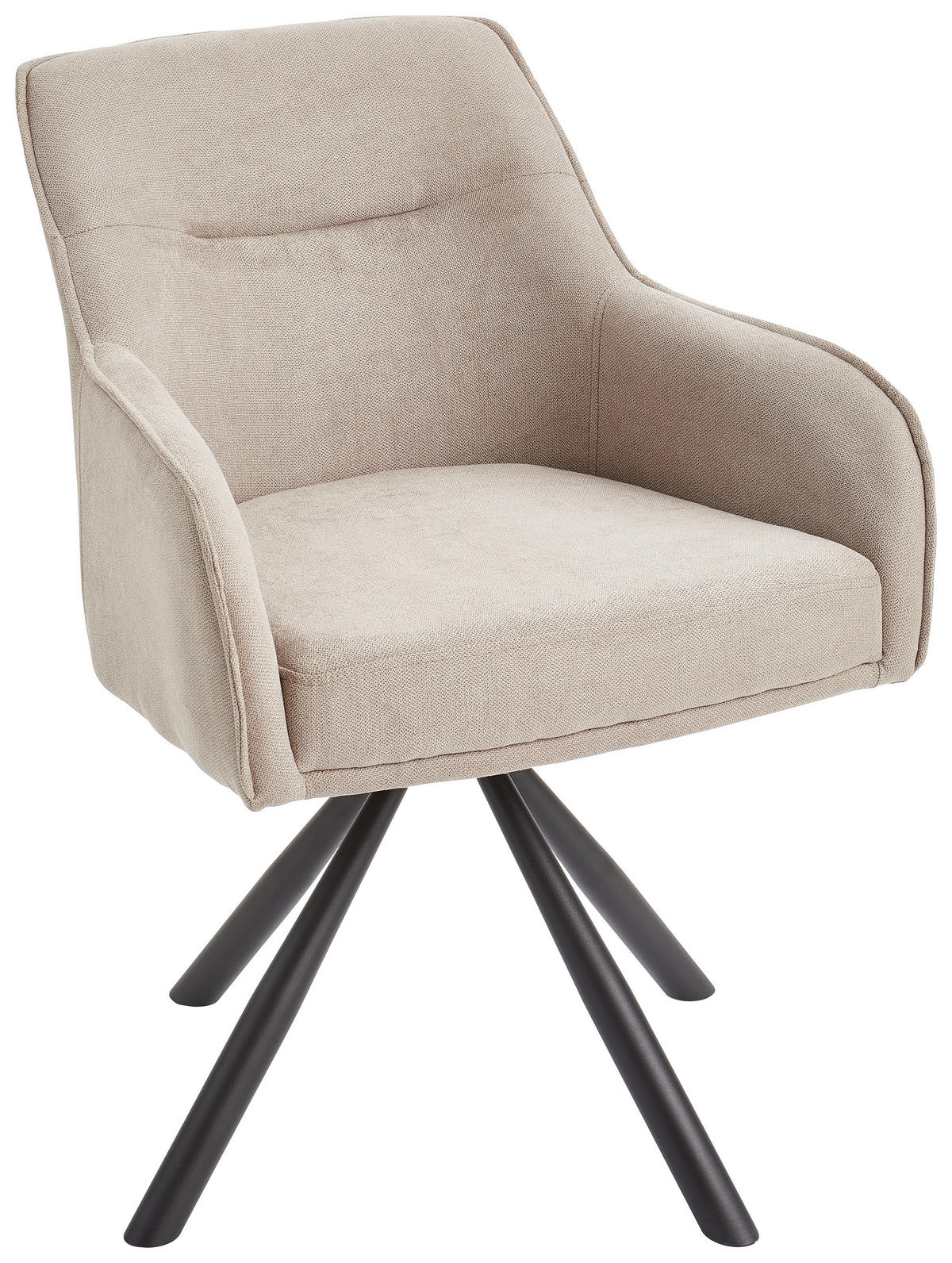 STOLICA SA RUKONASLONOM  crna, sivobraon       - crna/sivobraon, Moderno, metal/tekstil (61/86/62cm) - Livetastic