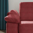 ECKSOFA in Flachgewebe Rot  - Chromfarben/Rot, KONVENTIONELL, Textil/Metall (285/176cm) - Novel