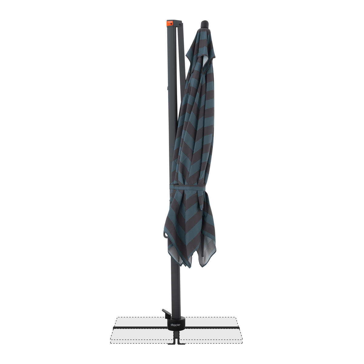 AMPELSCHIRM 280x280 cm Anthrazit  - Anthrazit/Grau, Basics, Textil/Metall (280/280cm) - Doppler