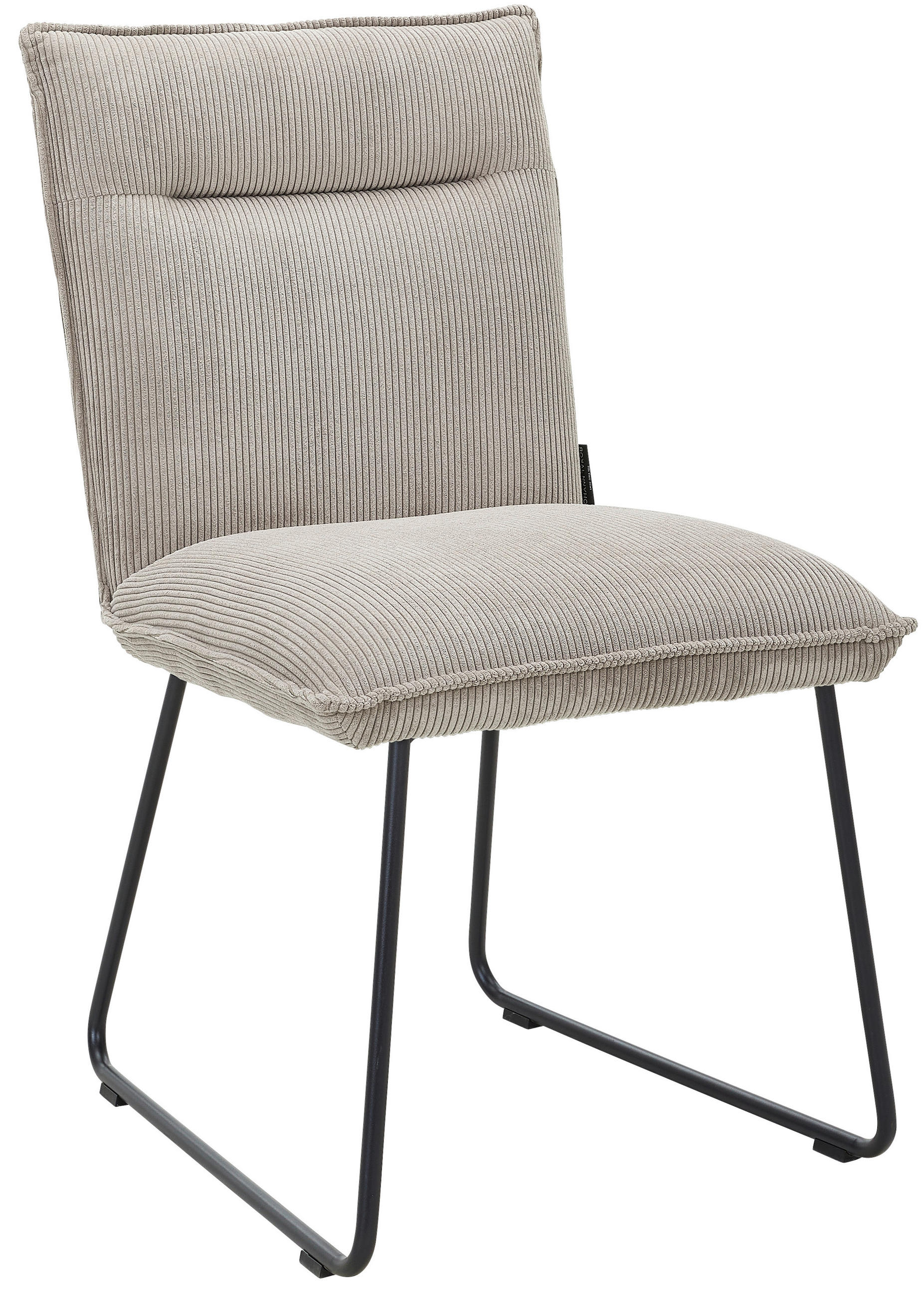 STUHL - Ecru/Schwarz, Design, Textil/Metall (47/87/62cm) - Johann Jakob