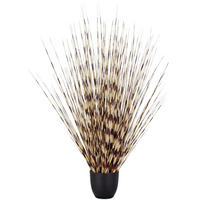 KUNSTPFLANZE Grasbündel 90 cm  - Schwarz/Braun, Basics, Kunststoff (90cm)