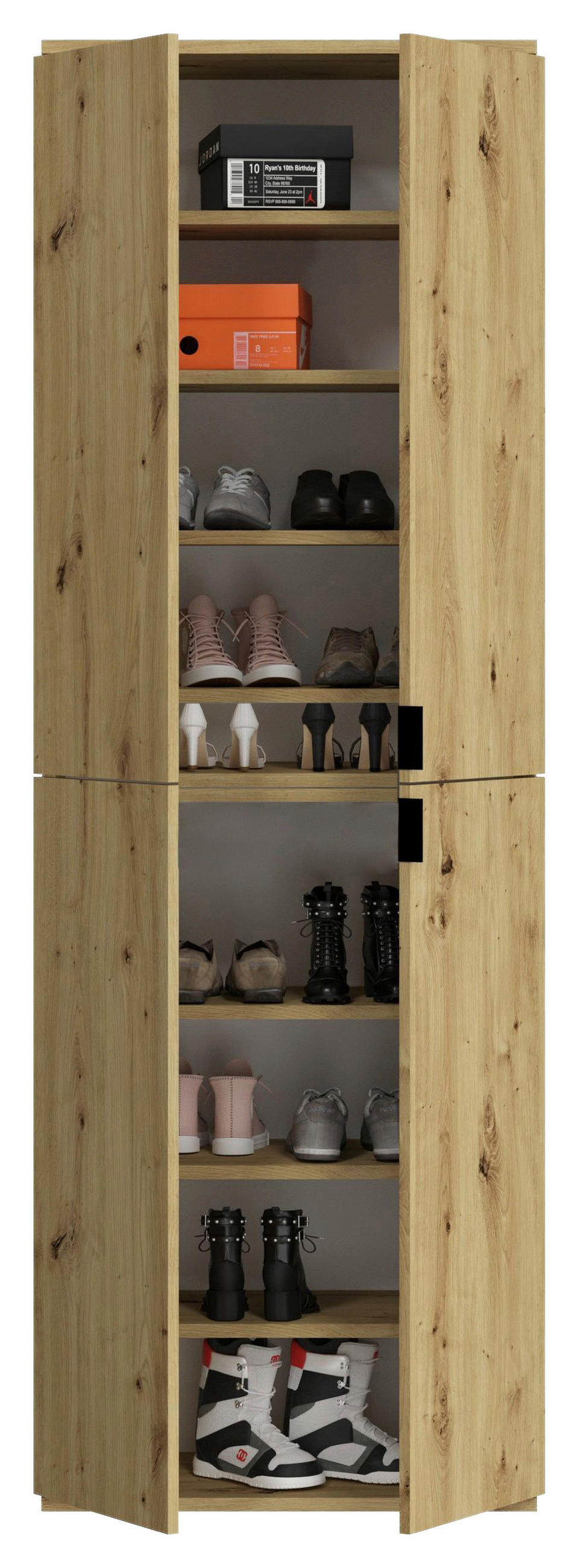 GARDEROBE 3-teilig  in 212/193/34 cm  - KONVENTIONELL, Holzwerkstoff (212/193/34cm) - MID.YOU