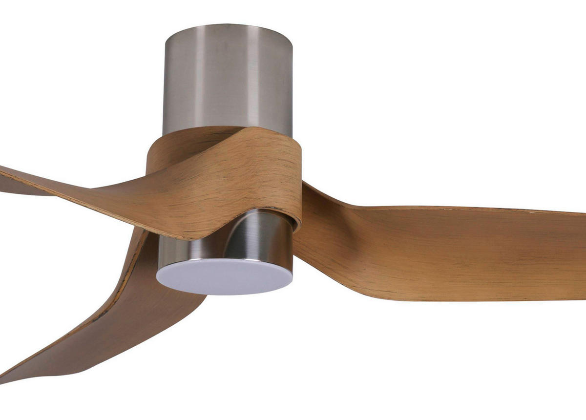 DECKENVENTILATOR   132 cm   - Chromfarben/Teakfarben, Trend, Kunststoff (132cm) - P & B