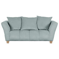 2-SITZER-SOFA Chenille Hellblau  - Naturfarben/Hellblau, KONVENTIONELL, Holz/Textil (185/72/95cm) - Milino