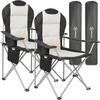 CAMPINGSESSEL-SET in  - Silberfarben/Schwarz, Basics, Textil/Metall (55/108/55cm) - Modante