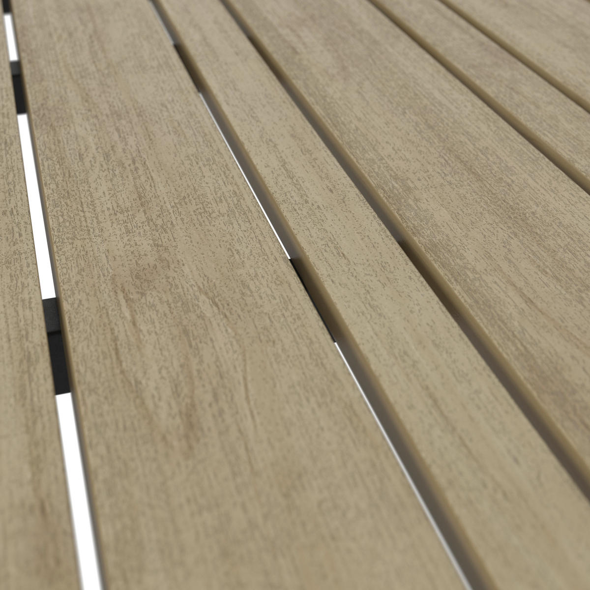 GARTENTISCH Metall, Kunststoff rechteckig  - Dunkelgrau/Naturfarben, MODERN, Kunststoff/Metall (150/74/90cm) - Ambia Garden