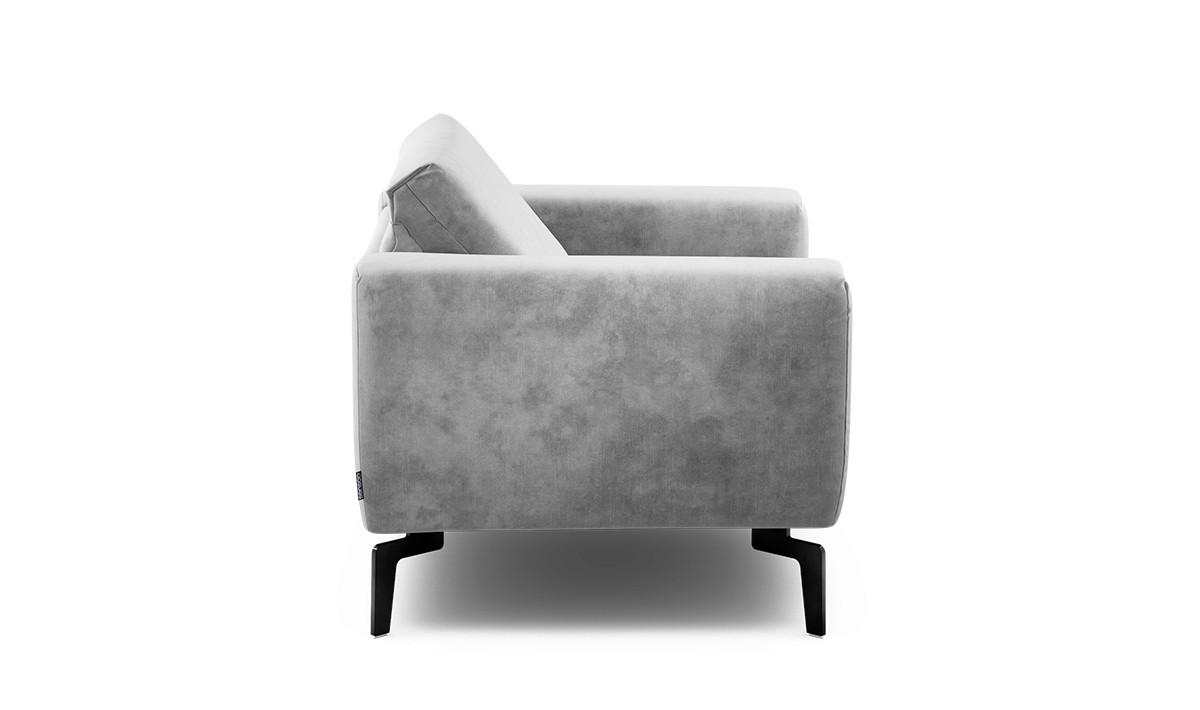 SESSEL in Samt Hellgrau  - Hellgrau/Schwarz, Design, Textil/Metall (110/85/86-94cm) - SENSOO