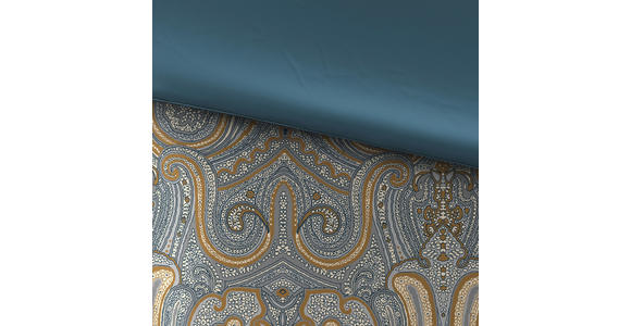 WENDEBETTWÄSCHE NATHANAEL Satin 140/200 cm - Blau, KONVENTIONELL, Textil (140/200cm) - Novel