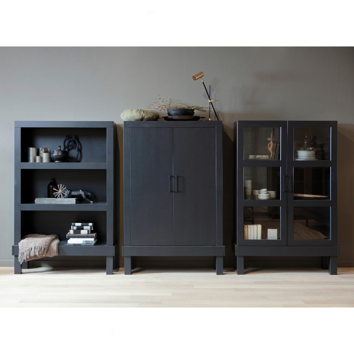 KOMMODE Bonk, 107/160/39 cm,  - Schwarz, Design, Holz (107/160/39cm) - Livetastic