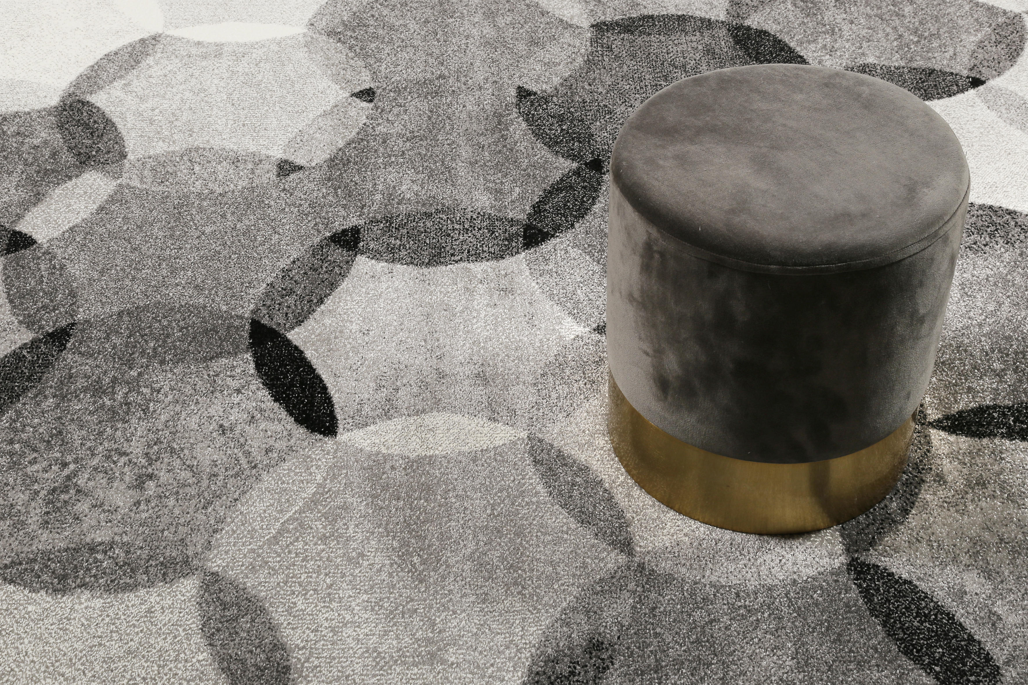 WEBTEPPICH 80/150 cm Modernina Grau, Silberfarben, Dunkelgrau, Beige  - Dunkelgrau/Beige, KONVENTIONELL, Textil (80/150cm) - Esprit