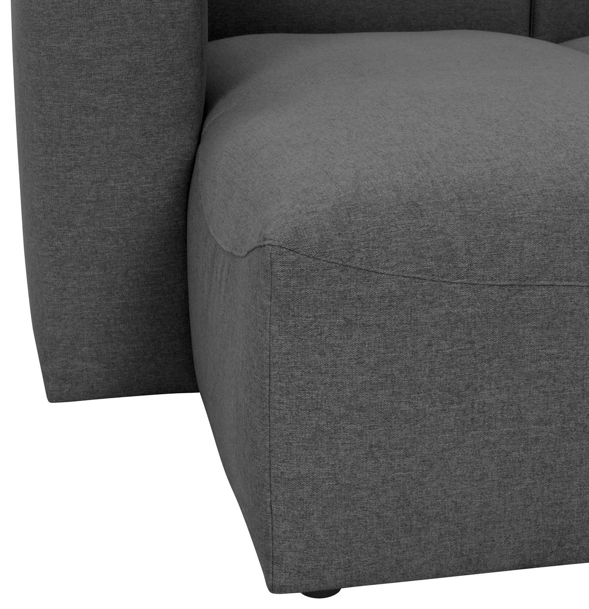 WOHNLANDSCHAFT Anthrazit Flachgewebe  - Anthrazit, Design, Kunststoff/Textil (160/275/235cm) - Max Winzer