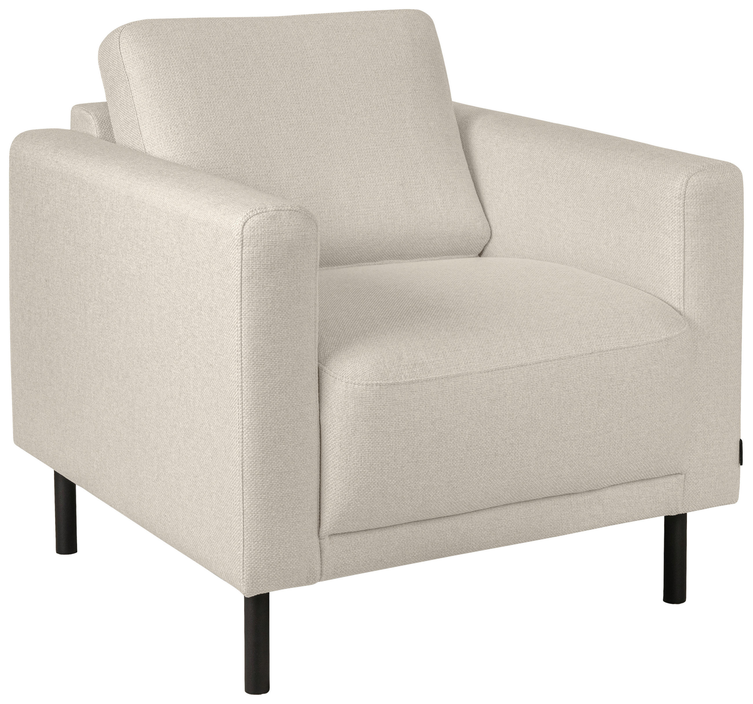FÅTÖLJ i textil, metall, trä beige  - beige/svart, Design, metall/trä (78/78/85cm) - Pure Home Comfort