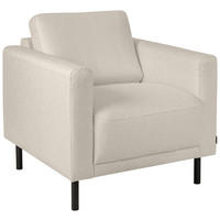 FÅTÖLJ i textil, metall, trä beige  - beige/svart, Design, metall/trä (78/78/85cm) - Pure Home Comfort