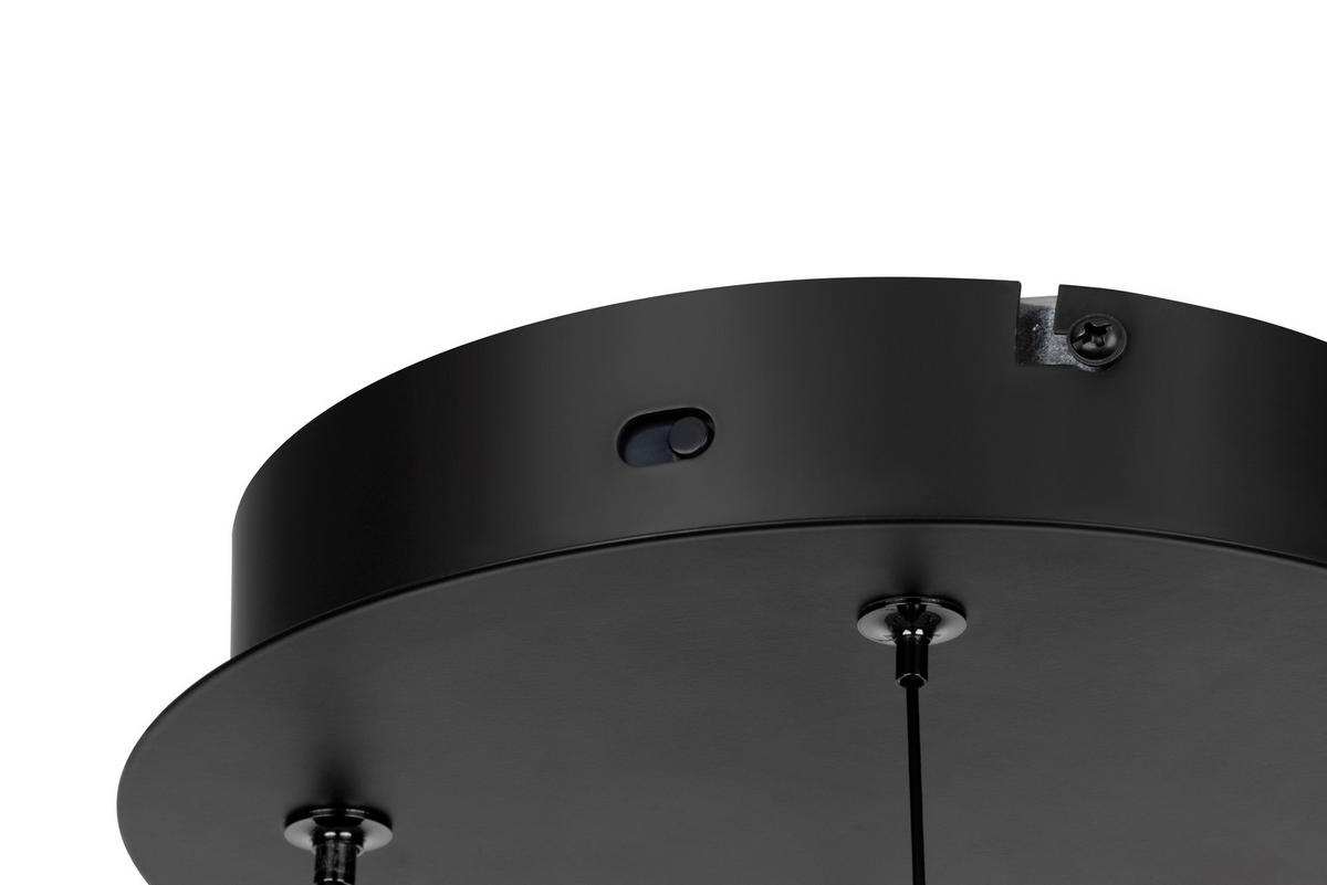 ZÁVESNÉ LED SVIETIDLO, 79,5/150 cm  - čiernohnedá, Design, kov/sklo (79,5/150cm) - Dieter Knoll