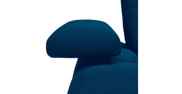 ECKSOFA in Struktur Blau 313/233 cm - Blau/Schwarz, Design, Kunststoff/Textil (313/233cm) - Emilio Belluti